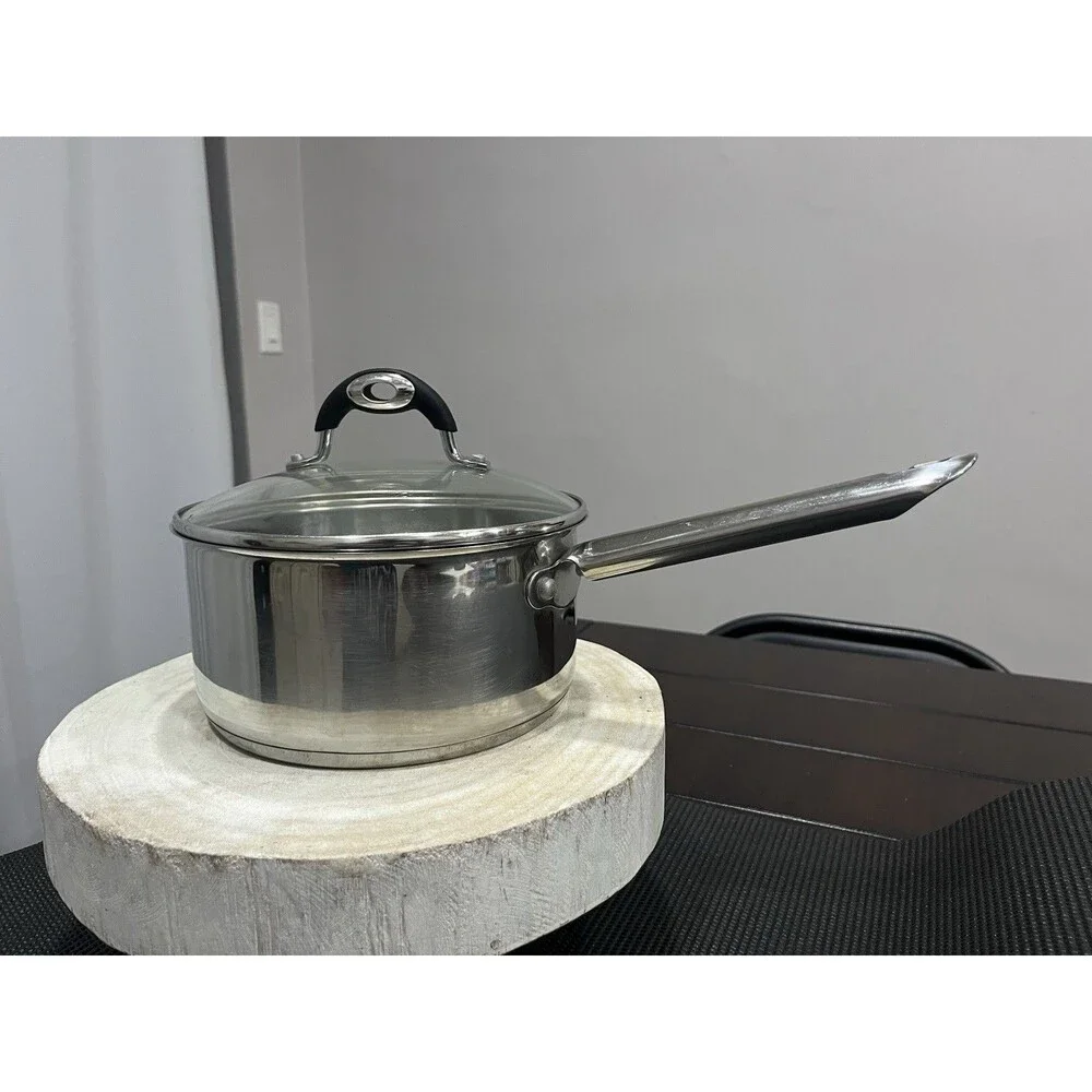 Wolfgang Puck Cafe Collection Stainless Steel 18-10 Saucepan Pot W/ Lid